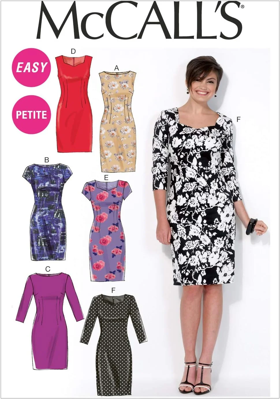 الگوهای خیاطی مک کالز MC7085 E5، لباس های زنانه سایز کوچک، سایزهای 14-16-18-20-22