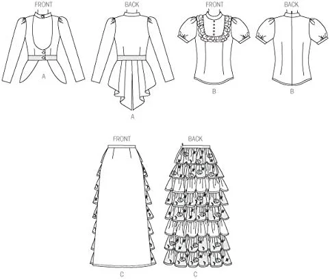 الگوهای خیاطی مک کالز MC7071 E5، لباس زنانه، سایزهای 14-16-18-20-22
