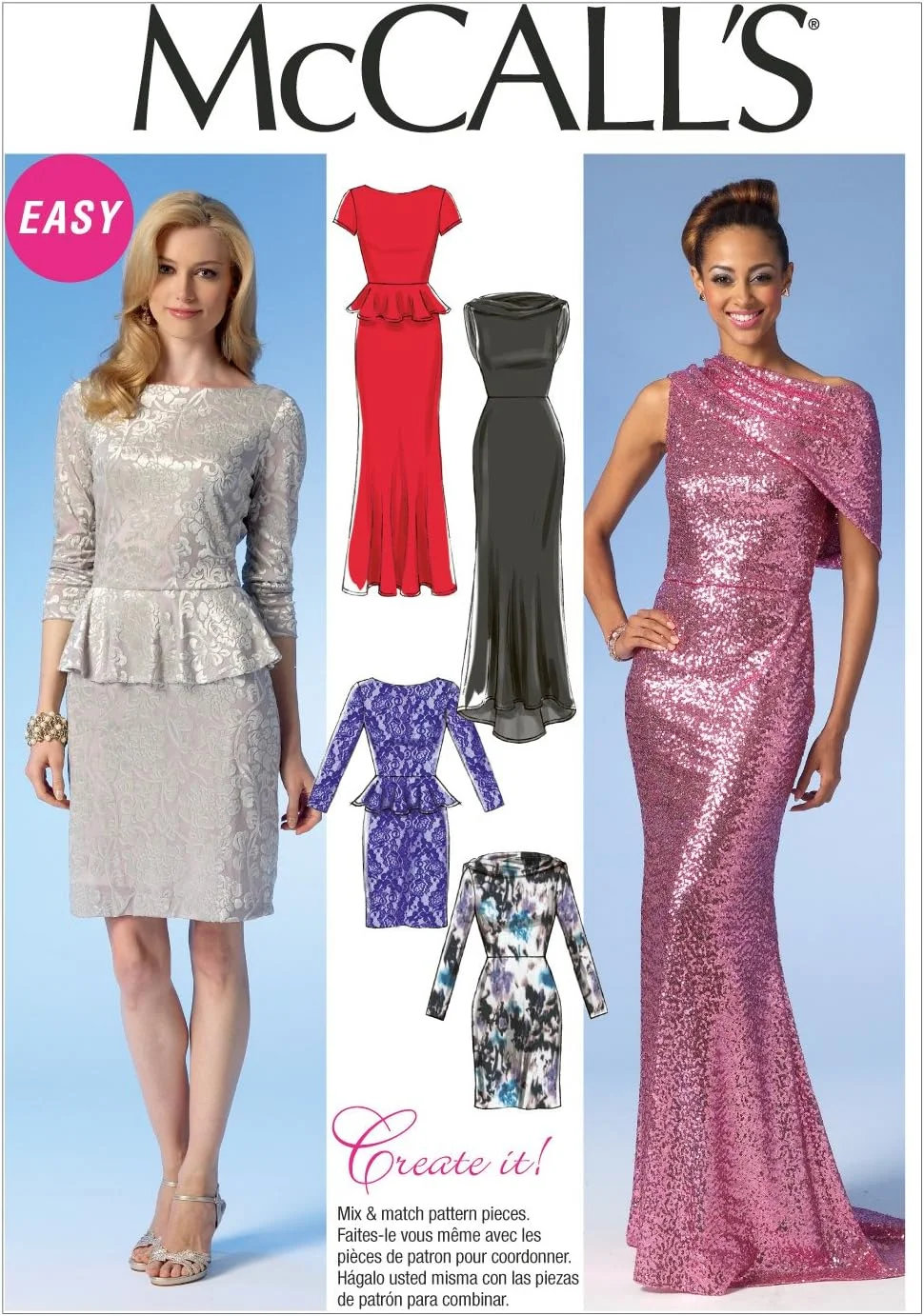 الگوهای خیاطی McCall's MC7047E5 سایز 14/16/18/20/22 لباس زنانه
