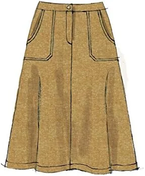 الگوهای خیاطی مک کالز 7475 A5، دامن، شورت و دامن شلواری زنانه، سایزهای 6-14، کاغذی، چند رنگ، 121 x 182 سانتی متر