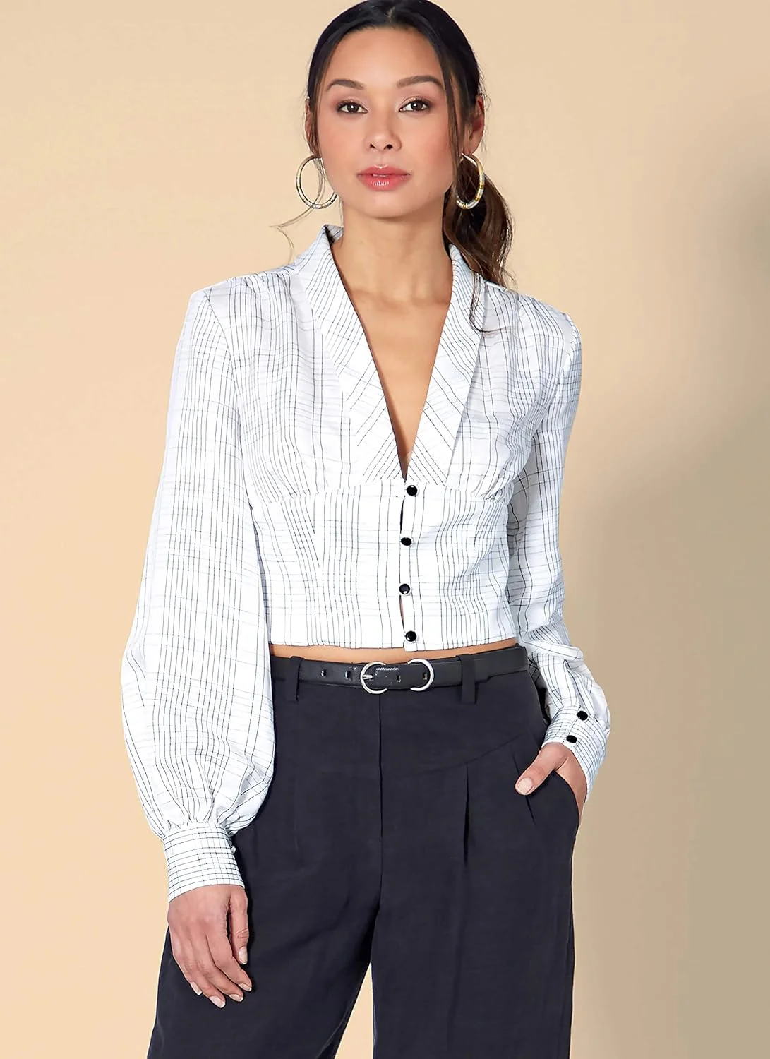 الگوهای مک کال، بلوز یقه هفت زنانه مک کال، سایزهای 6-14، الگوی خیاطی، متنوع، سفید