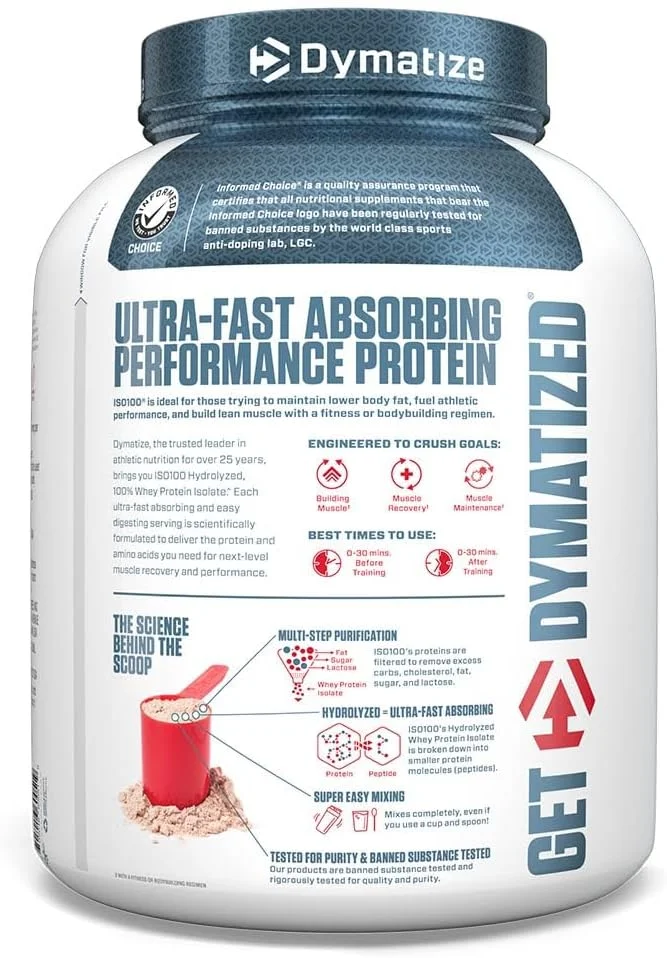پودر پروتئین هیدرولیز شده Dymatize ISO100، پروتئین ایزوله 100% وی، 25 گرم پروتئین، 5.5 گرم BCAA، بدون گلوتن، جذب سریع، هضم آسان، شکلات گورمت، 5 پوند پودر پروتئین هیدرولیز شده Dymatize ISO100، پروتئین ایزوله 100% وی، 25 گرم پروتئین، 5.5 گرم BCAA، بدون گلوتن، جذب سریع، هضم آسان، شکلات گورمت، 5 پوند