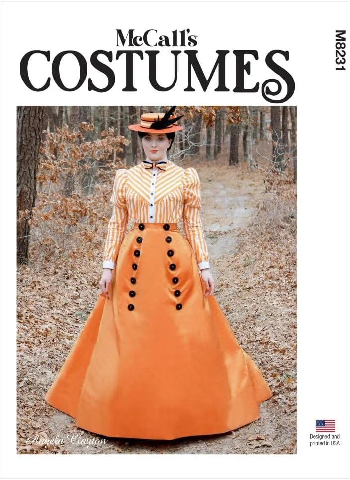الگوی خیاطی مک کالز M8231 - بلوز و دامن دهه 1890، سایز: E5 (14-16-18-20-22)