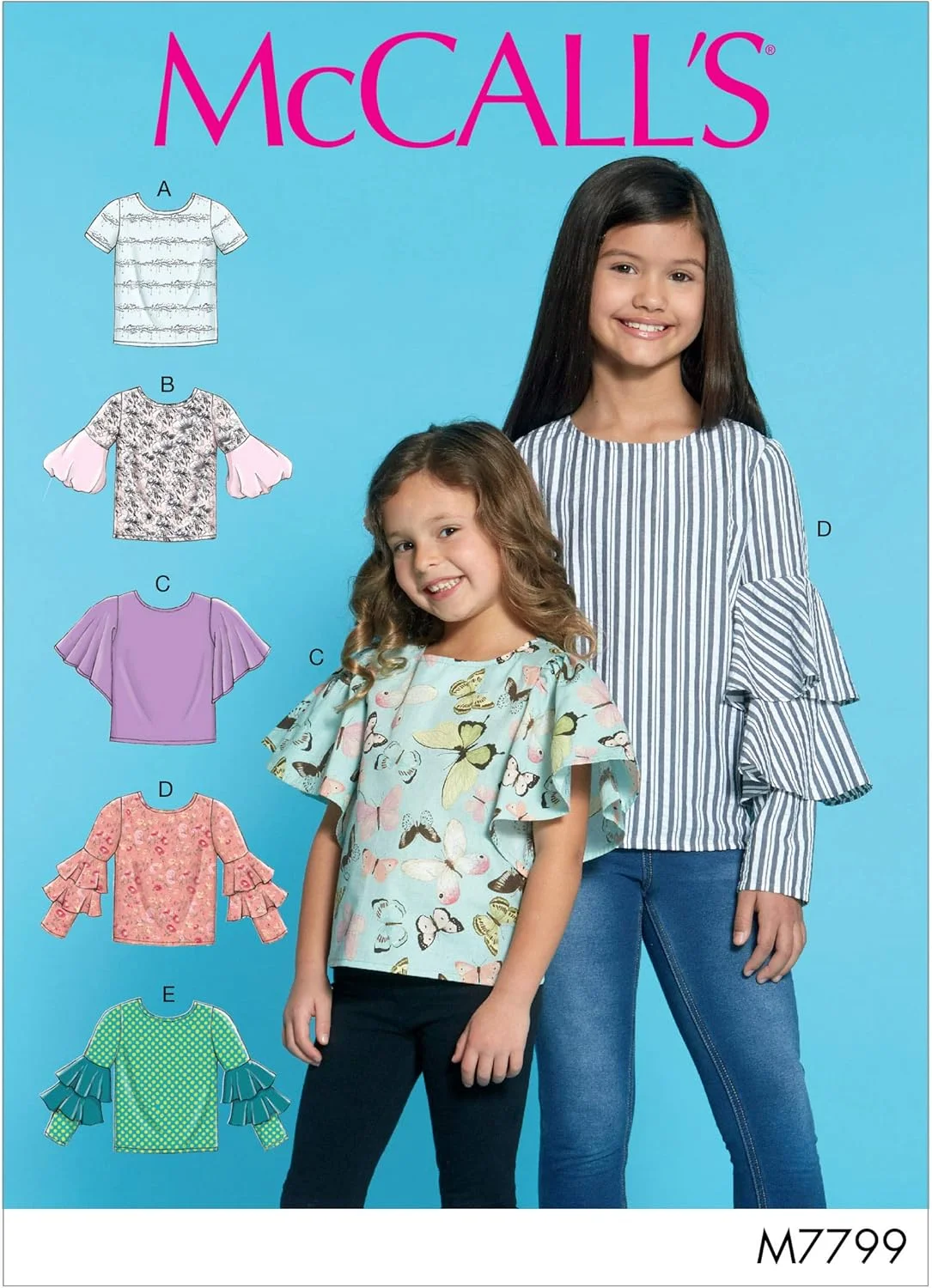 الگوی خیاطی McCall's M7799، الگو، کاغذ، سفید، 3-4-5-6