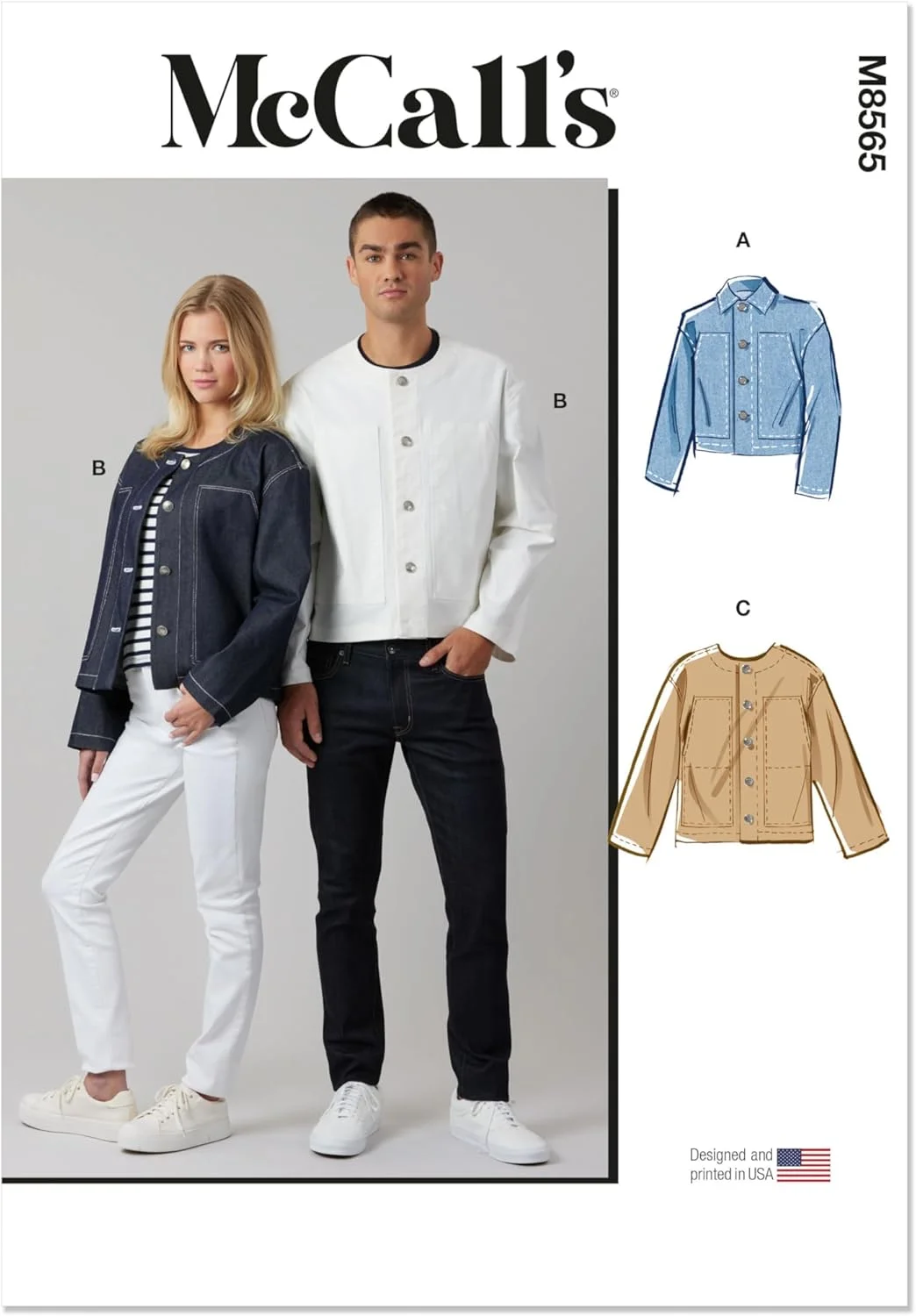 الگوی خیاطی ژاکت یونیسکس مک کالز، چند رنگ