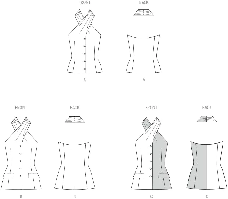 الگوی خیاطی تاپ زنانه مک کالز، چند رنگ