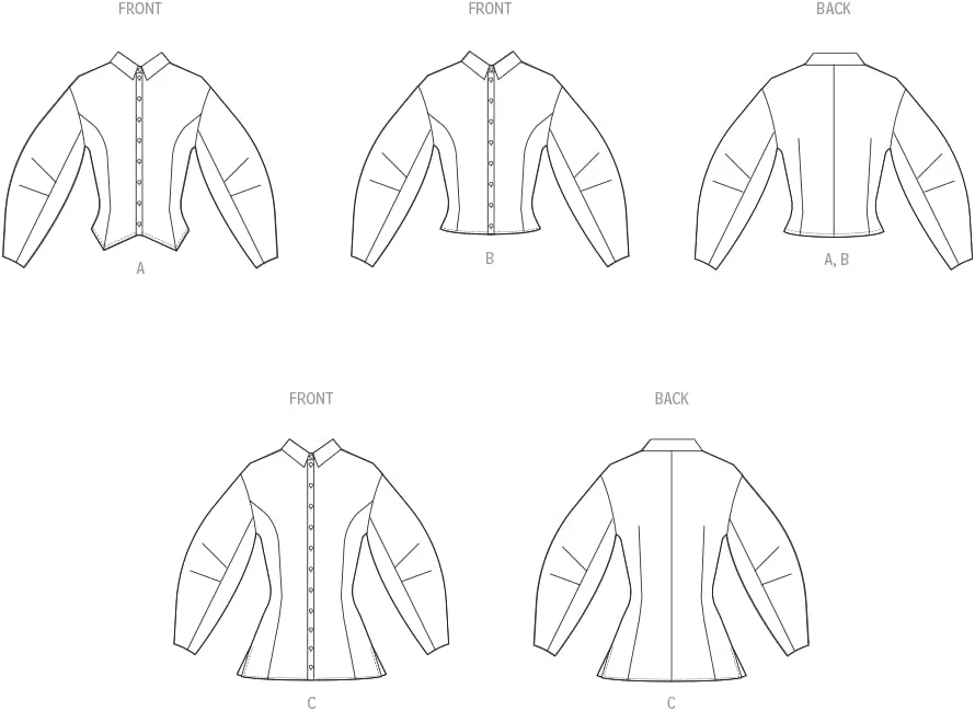 الگوی خیاطی پیراهن یقه دار زنانه McCall's M8580H5، کد طراحی M8580، سایزهای 6-8-10-12-14