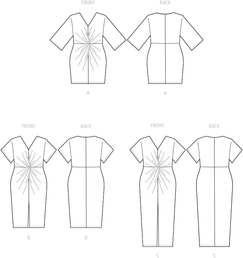 الگوی خیاطی لباس بافتنی زنانه مک کال، کد طراحی M8340، سایز 20W-22W-24W-26W-28W، چند رنگ