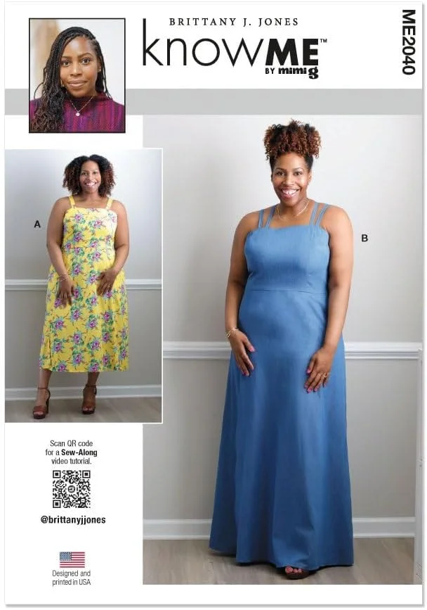 الگوی خیاطی لباس بندی زنانه McCall's Know Me، کد طراحی ME2040، سایزهای 20W-22W-24W-26W-28W