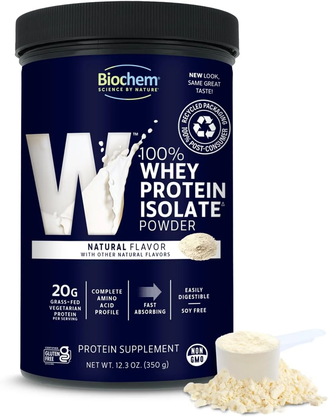 پودر پروتئین وی ایزوله طبیعی Biochem By Country Life - 12.3 اونس 58325