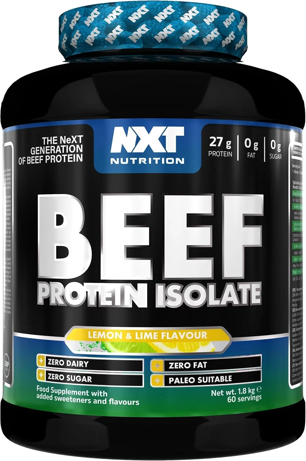 پروتئین ایزوله گوشت گاو NXT با طعم لیمو و لیموترش 1.8 کیلوگرم، 60 سروینگ