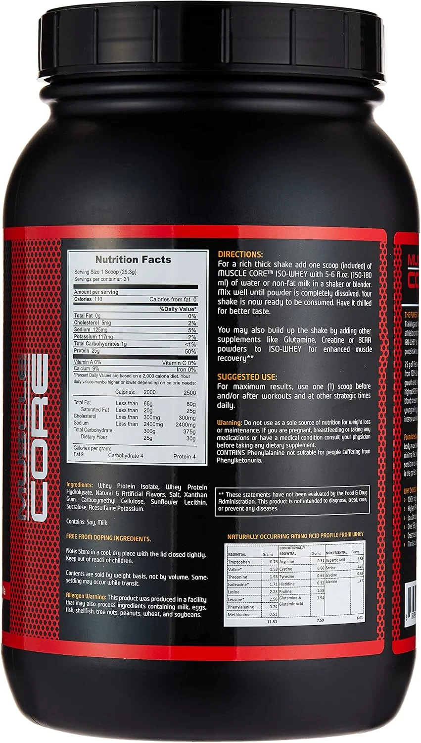 پروتئین وی ایزوله وانیلی Muscle Core Nutrition، 2 پوند (900.3 گرم) | 25 گرم پروتئین، 5.8 گرم BCAA، کمتر از 1 گرم کربوهیدرات، شکر و چربی | ترکیبی از پروتئین وی ایزوله و هیدرولیز سریع الاثر | بدون گلوتن پروتئین وی ایزوله وانیلی Muscle Core Nutrition، 2 پوند (900.3 گرم) | 25 گرم پروتئین، 5.8 گرم BCAA، کمتر از 1 گرم کربوهیدرات، شکر و چربی | ترکیبی از پروتئین وی ایزوله و هیدرولیز سریع الاثر | بدون گلوتن