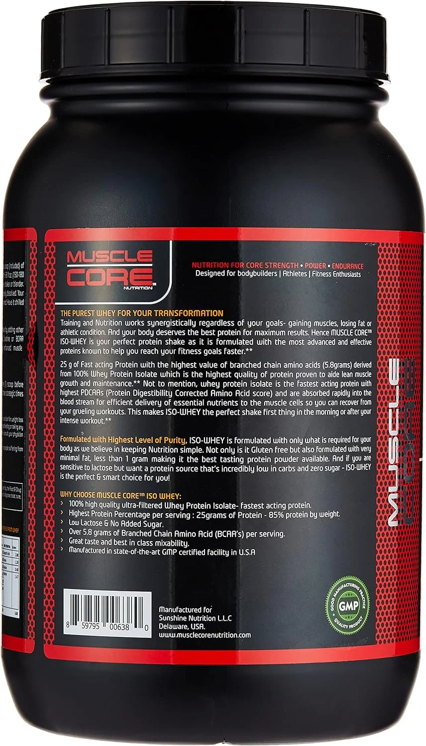 پروتئین وی ایزوله وانیلی Muscle Core Nutrition، 2 پوند (900.3 گرم) | 25 گرم پروتئین، 5.8 گرم BCAA، کمتر از 1 گرم کربوهیدرات، شکر و چربی | ترکیبی از پروتئین وی ایزوله و هیدرولیز سریع الاثر | بدون گلوتن پروتئین وی ایزوله وانیلی Muscle Core Nutrition، 2 پوند (900.3 گرم) | 25 گرم پروتئین، 5.8 گرم BCAA، کمتر از 1 گرم کربوهیدرات، شکر و چربی | ترکیبی از پروتئین وی ایزوله و هیدرولیز سریع الاثر | بدون گلوتن
