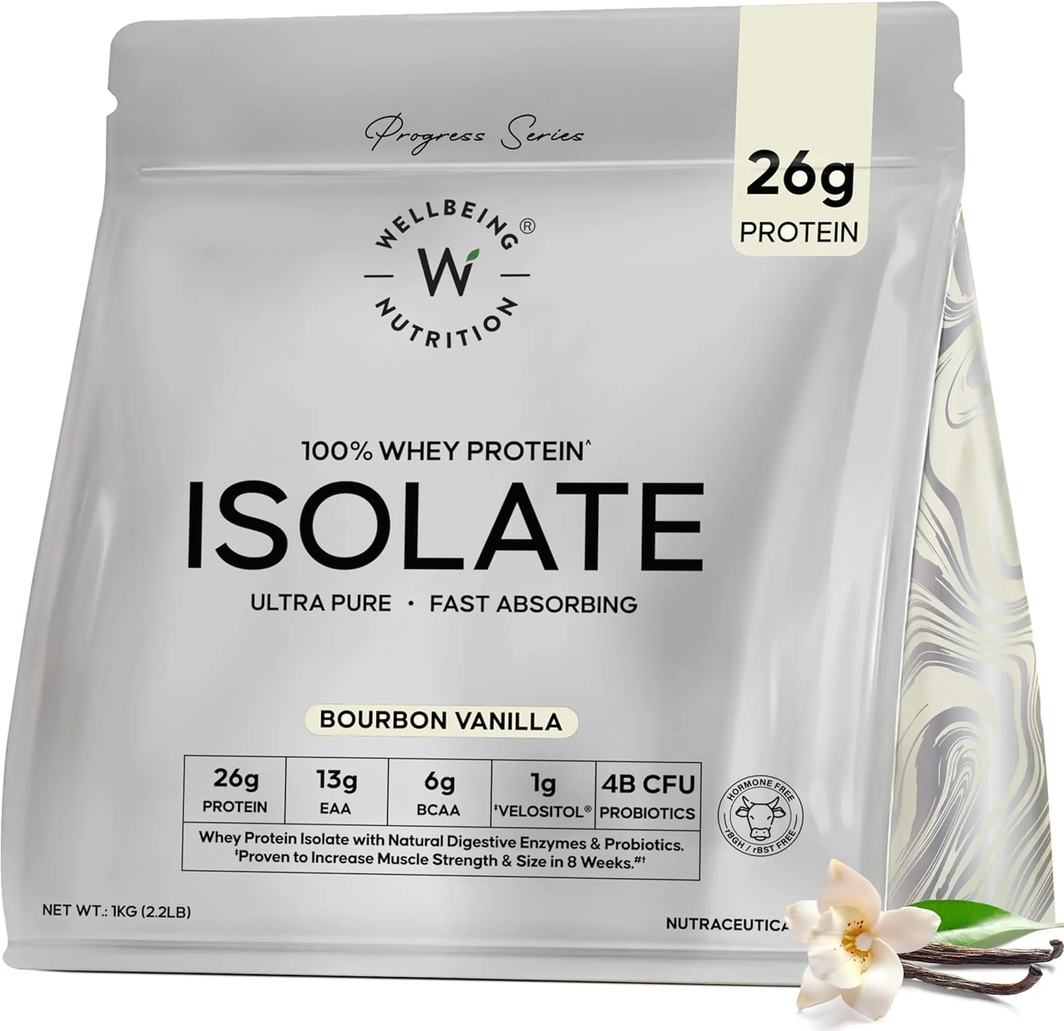 پروتئین وی ایزوله با طعم بوربن وانیلی Wellbeing Nutrition