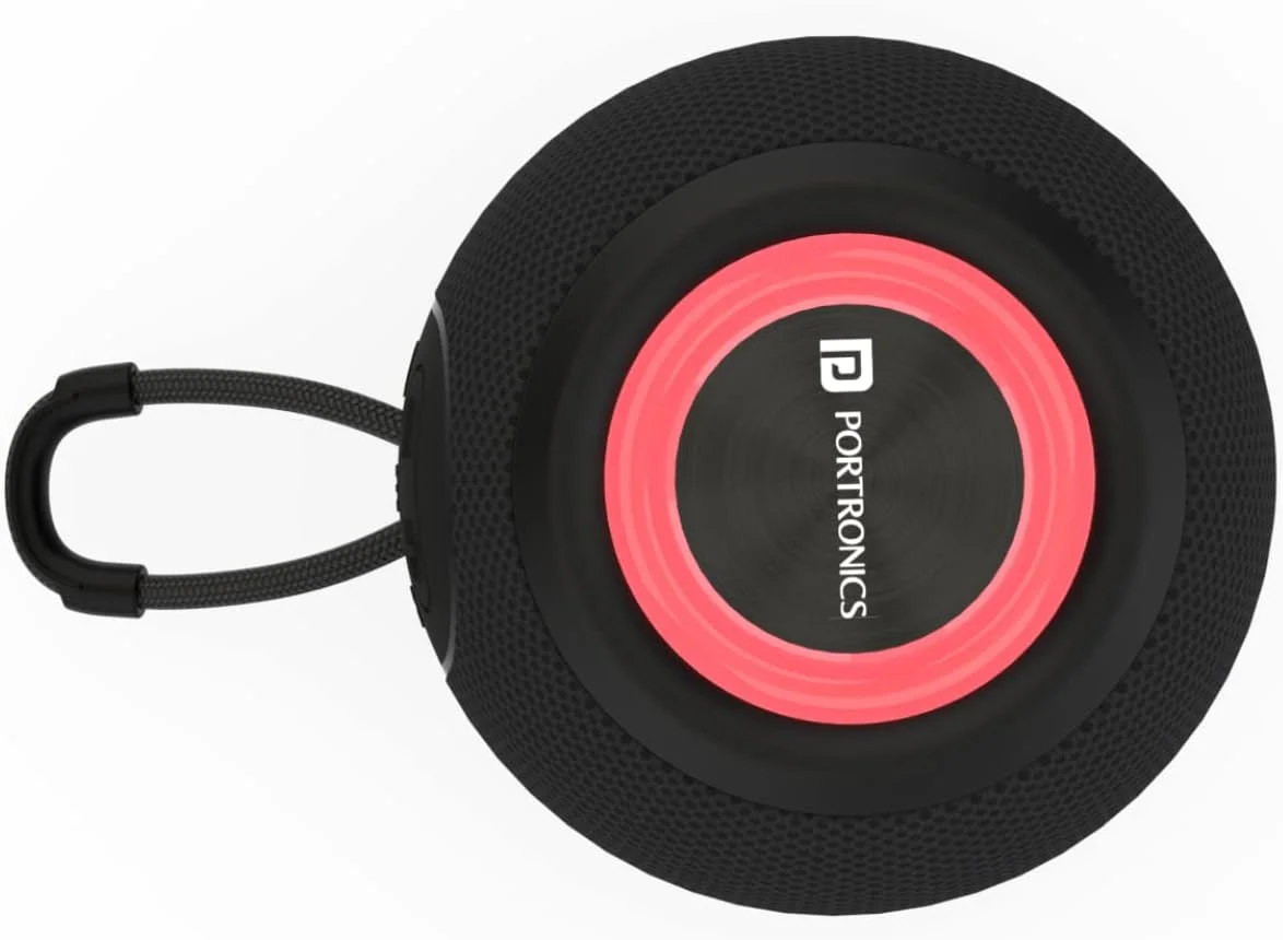 اسپیکر بلوتوثی بی سیم 5 واتی Portronics Resound با رادیو FM، عملکرد TWS، چراغ های LED چند رنگ، 6-8 ساعت پخش، مشکی اسپیکر بلوتوثی بی سیم 5 واتی Portronics Resound با رادیو FM، عملکرد TWS، چراغ های LED چند رنگ، 6-8 ساعت پخش، مشکی
