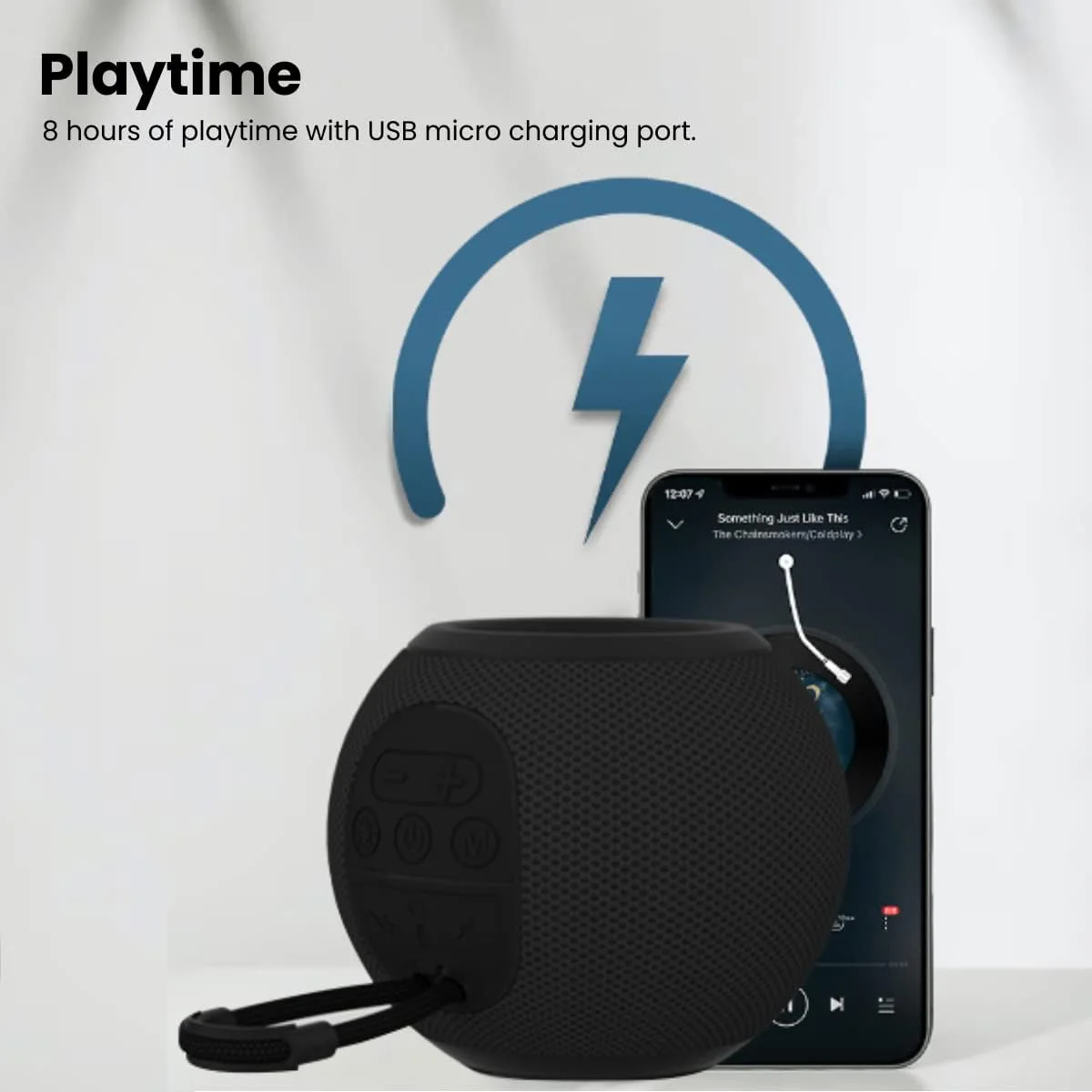 اسپیکر بلوتوثی بی سیم 5 واتی Portronics Resound با رادیو FM، عملکرد TWS، چراغ های LED چند رنگ، 6-8 ساعت پخش، مشکی اسپیکر بلوتوثی بی سیم 5 واتی Portronics Resound با رادیو FM، عملکرد TWS، چراغ های LED چند رنگ، 6-8 ساعت پخش، مشکی