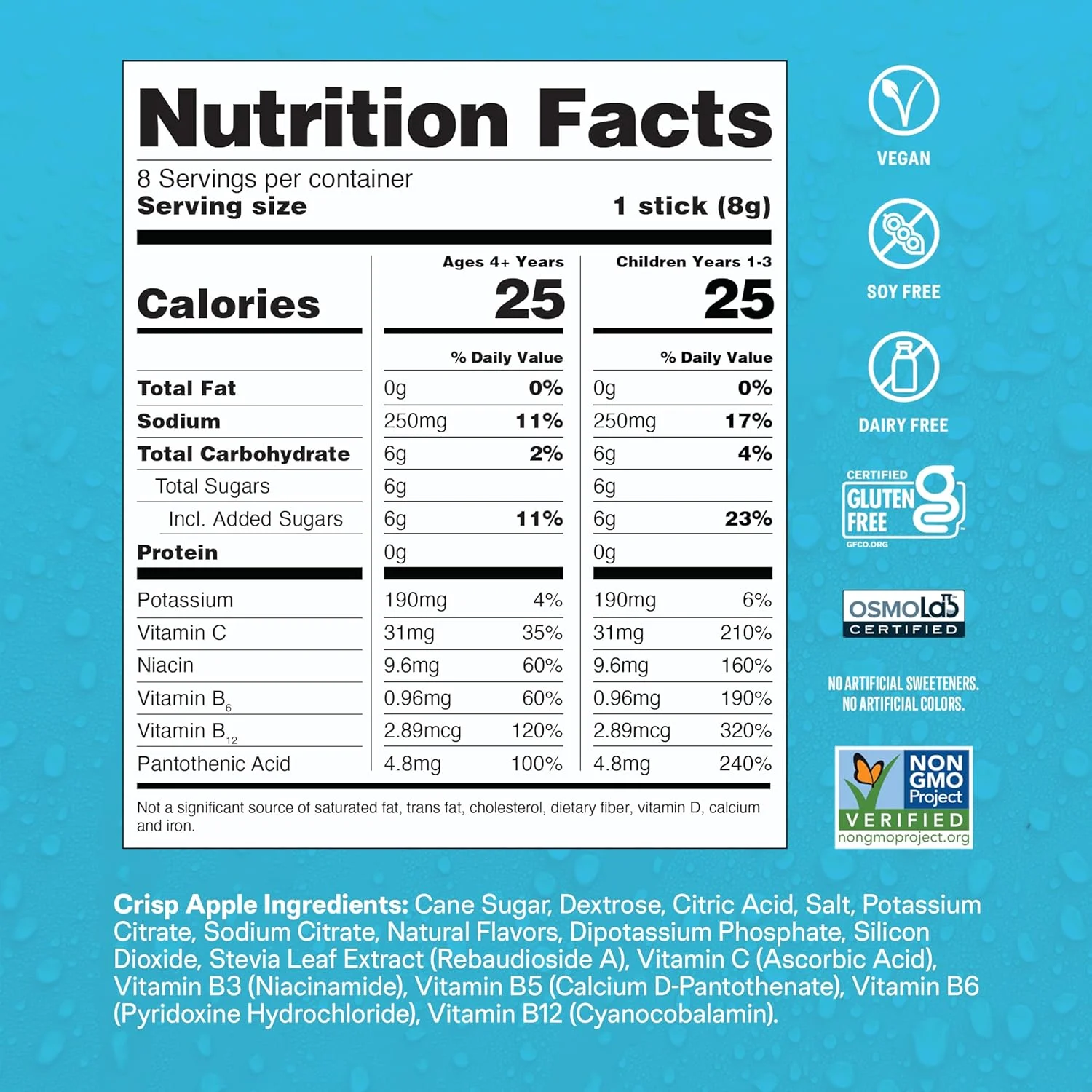 محلول آبرسان Liquid I.V.® Hydration Multiplier® +Kids - سیب قرمز ترد | پودر مخلوط نوشیدنی الکترولیت | 2 بسته (16 سروینگ) محلول آبرسان Liquid I.V.® Hydration Multiplier® +Kids - سیب قرمز ترد | پودر مخلوط نوشیدنی الکترولیت | 2 بسته (16 سروینگ)