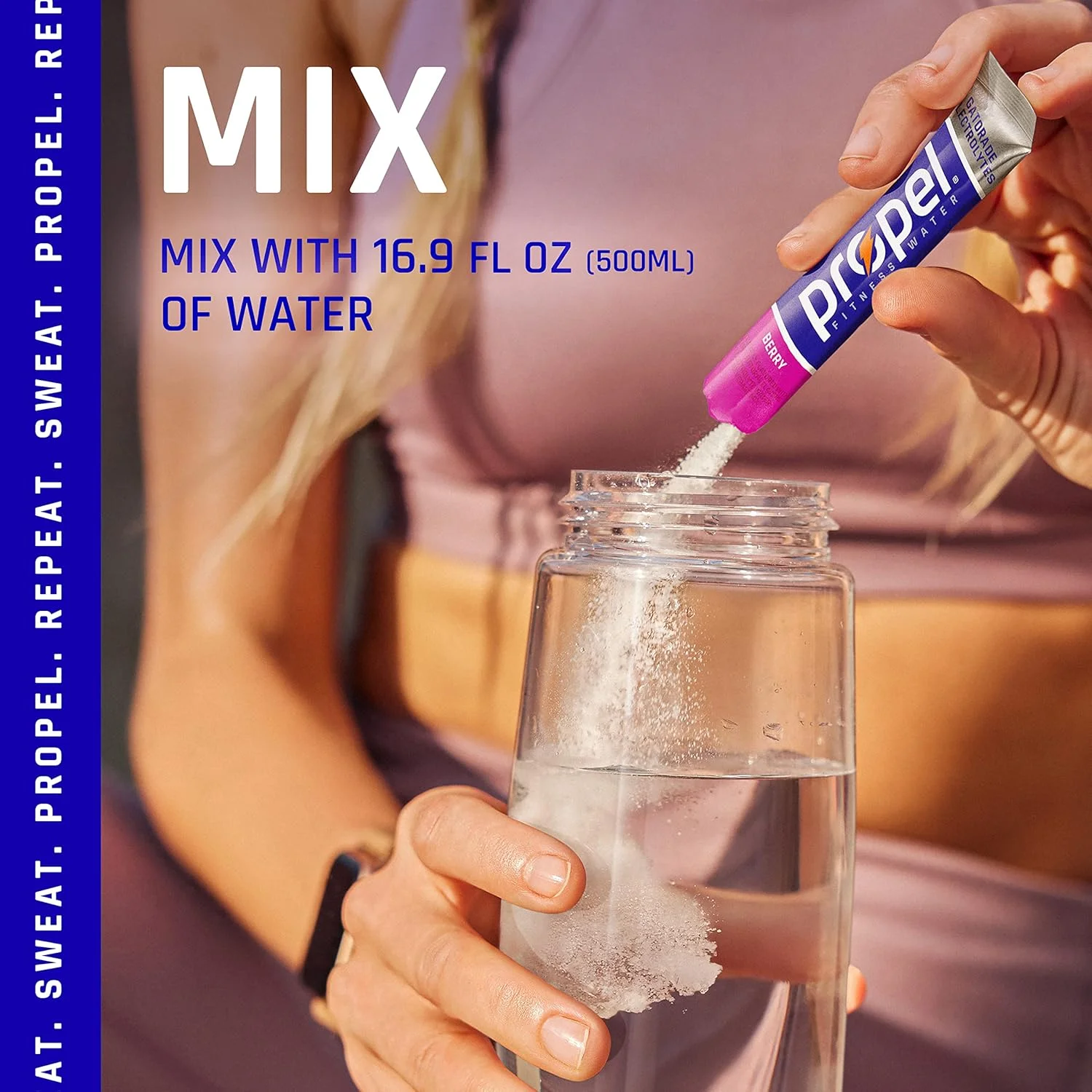 پودر الکترولیت و ویتامین بدون شکر با طعم لیمو Propel، 2.2 گرم (بسته 10 عددی) پودر الکترولیت و ویتامین بدون شکر با طعم لیمو Propel، 2.2 گرم (بسته 10 عددی)