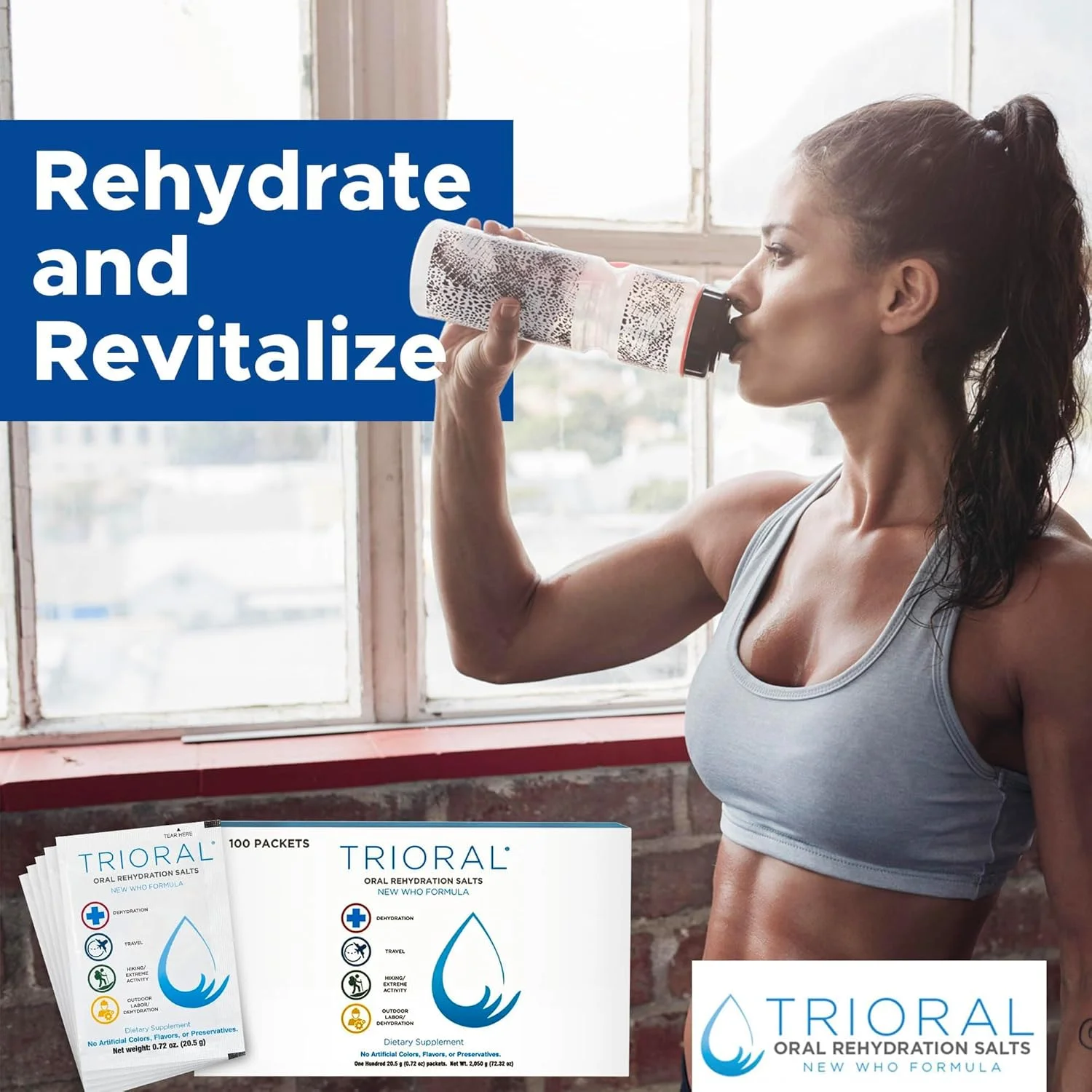 پودر الکترولیت آبرسان TRIORAL (100 بسته) - محلول آبرسانی سریع، فرمول آبرسانی ضروری، مبارزه با کم آبی ناشی از تمرینات، ورزش و موارد دیگر، کیت کمک های اولیه، ملزومات سفر، بسته های مخلوط نوشیدنی پودر الکترولیت آبرسان TRIORAL (100 بسته) - محلول آبرسانی سریع، فرمول آبرسانی ضروری، مبارزه با کم آبی ناشی از تمرینات، ورزش و موارد دیگر، کیت کمک های اولیه، ملزومات سفر، بسته های مخلوط نوشیدنی