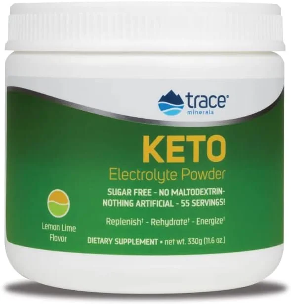 پودر الکترولیت کتو با طعم لیمو ترش Trace Minerals، 330 گرم پودر الکترولیت کتو با طعم لیمو ترش Trace Minerals، 330 گرم