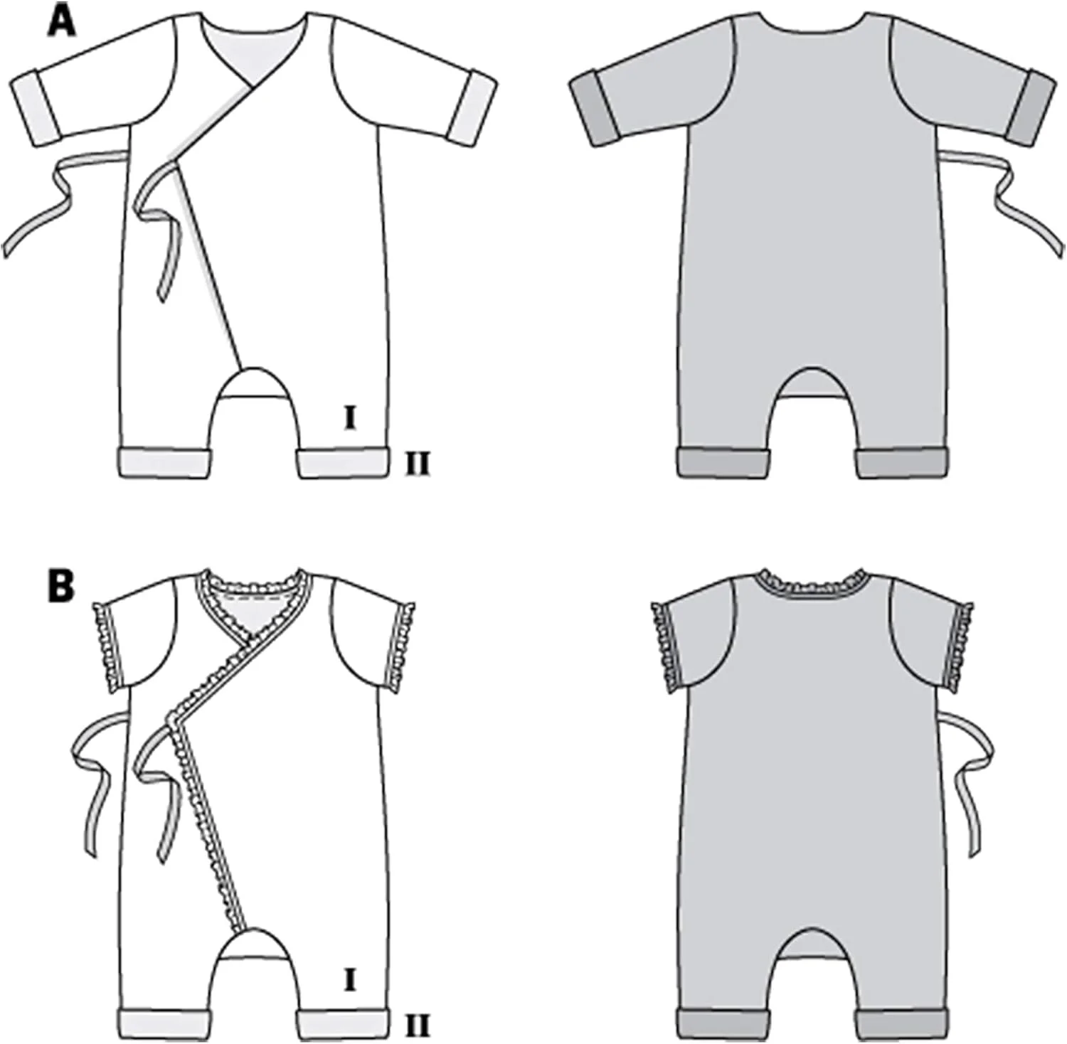 الگوی خیاطی بوردا 9314 Stampler [سایز نوزاد 56-86] برای دوخت خودتان، ایده آل برای مبتدیان [L2]