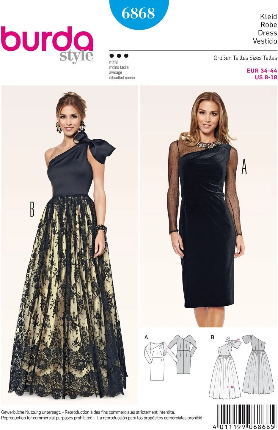 الگوی خیاطی لباس بردا 6868