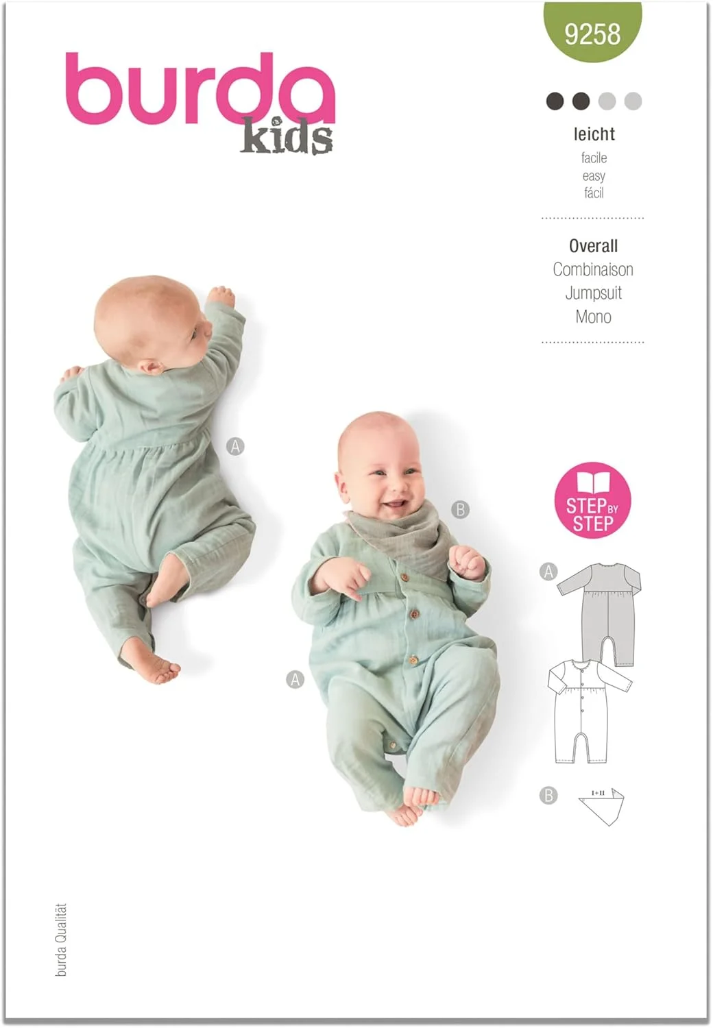 الگوی خیاطی بوردا استایل B9258 مختص نوزادان الگوی خیاطی بوردا استایل B9258 مختص نوزادان