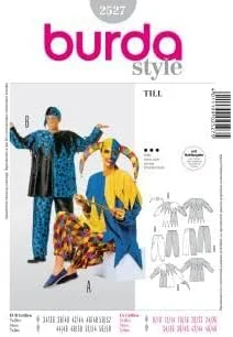 الگوی خیاطی بوردا 2527 لباس فانتزی کارناوال تا جغد آینه هارlequin (مردانه و زنانه، سایز 36-52) - سطح 3 متوسط الگوی خیاطی بوردا 2527 لباس فانتزی کارناوال تا جغد آینه هارlequin (مردانه و زنانه، سایز 36-52) - سطح 3 متوسط