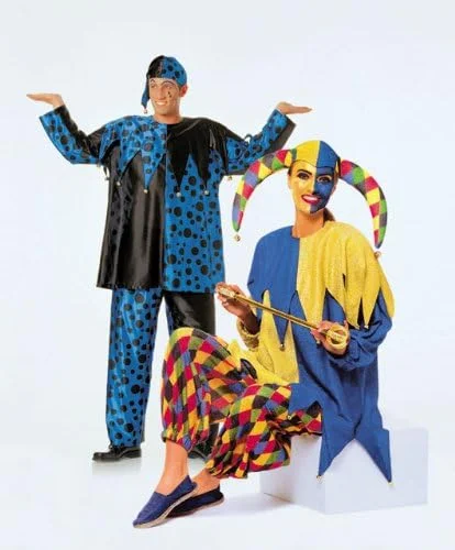 الگوی خیاطی بوردا 2527 لباس فانتزی کارناوال تا جغد آینه هارlequin (مردانه و زنانه، سایز 36-52) - سطح 3 متوسط