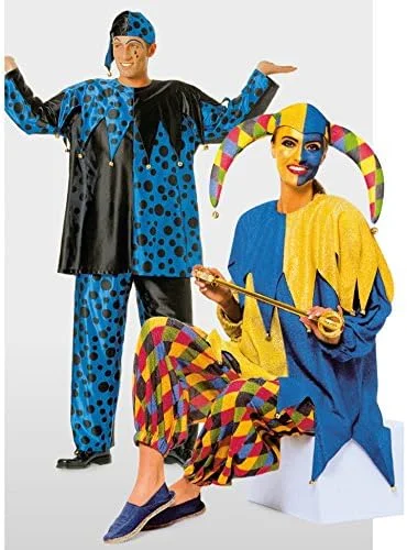 الگوی خیاطی بوردا 2527 لباس فانتزی کارناوال تا جغد آینه هارlequin (مردانه و زنانه، سایز 36-52) - سطح 3 متوسط