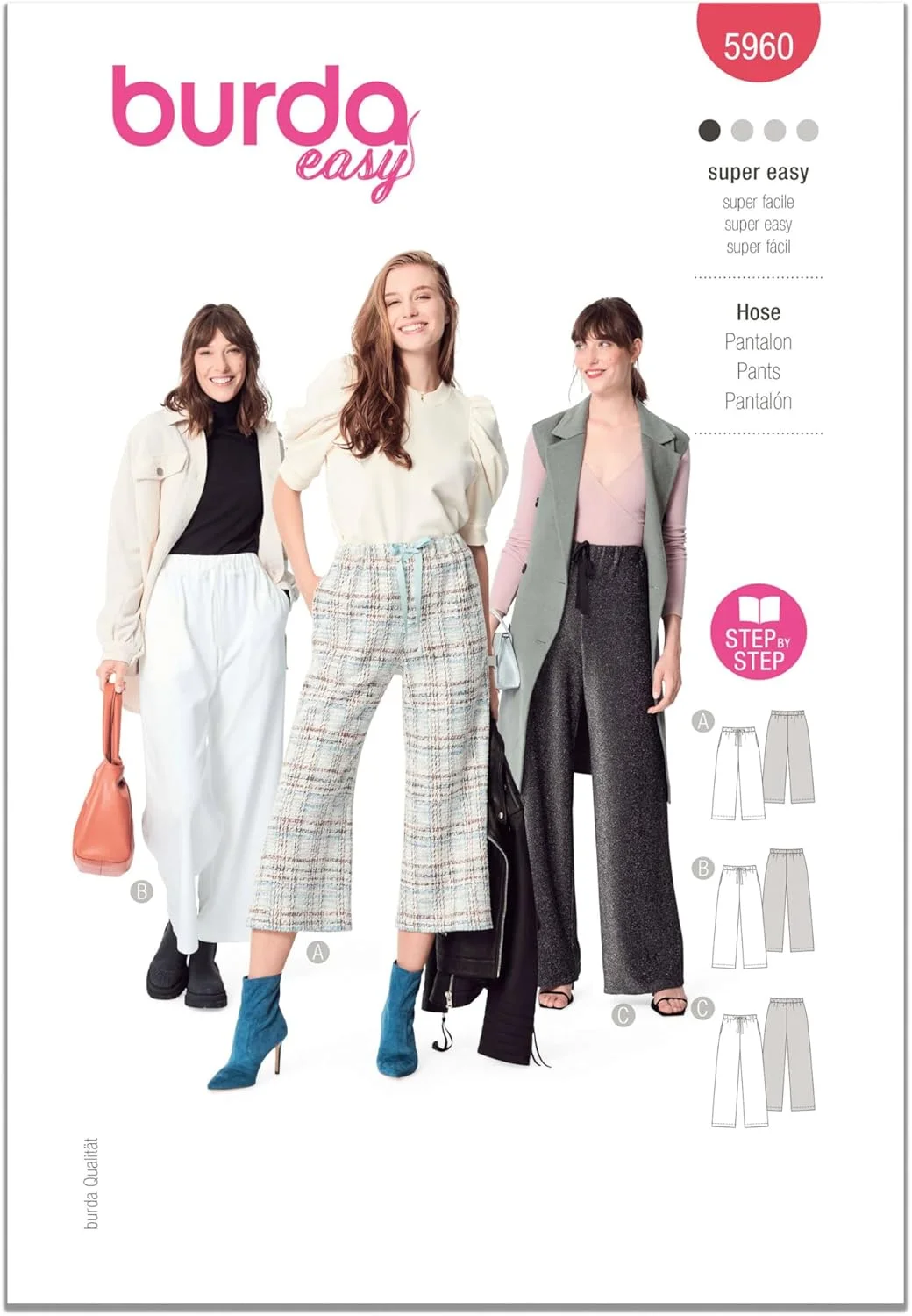 الگوی خیاطی بردا استایل B5960، شلوار زنانه