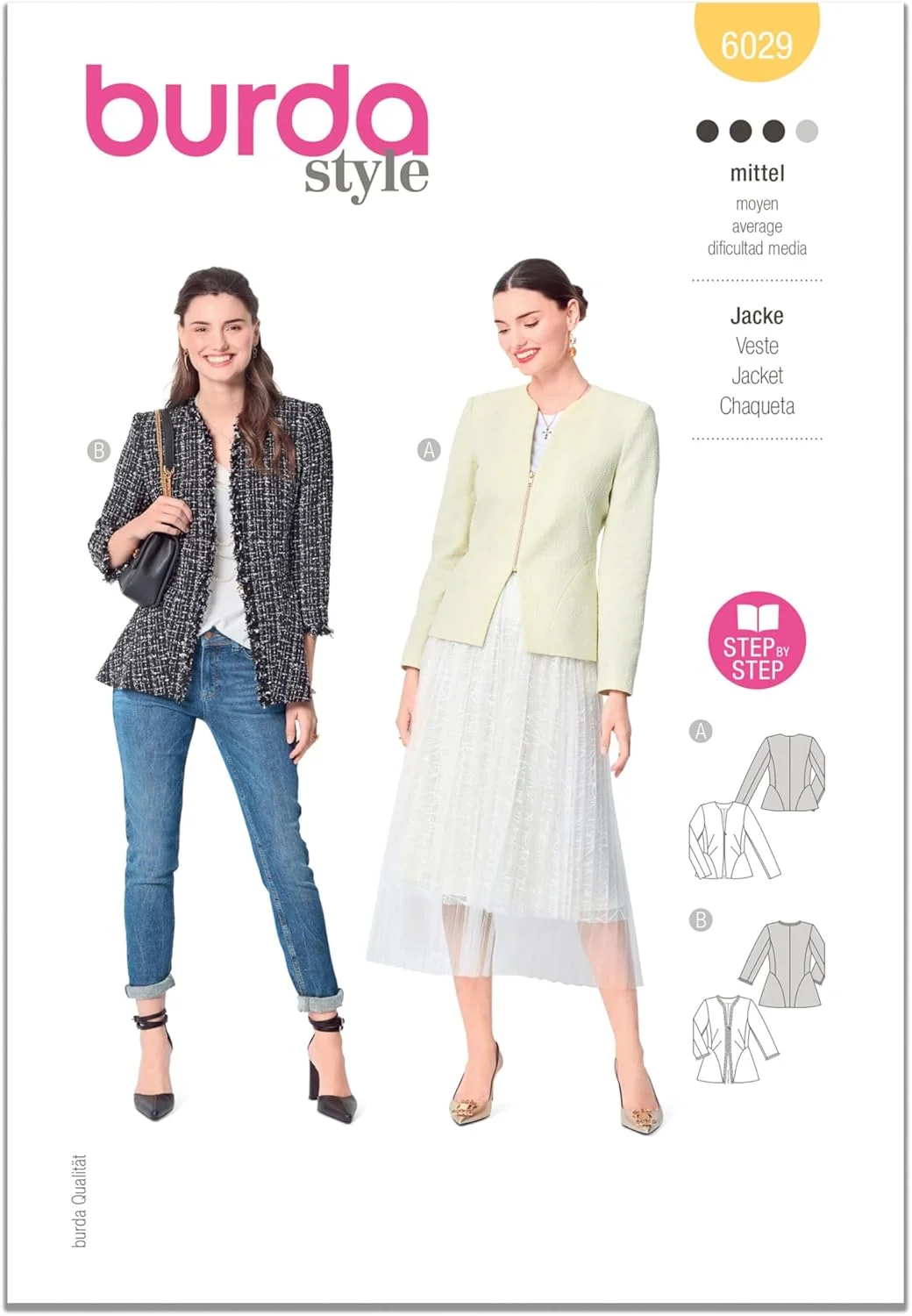 الگوی خیاطی بوردا استایل B6029 کت زنانه