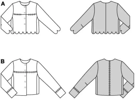 الگوی خیاطی بوردا استایل B5870 - ژاکت زنانه