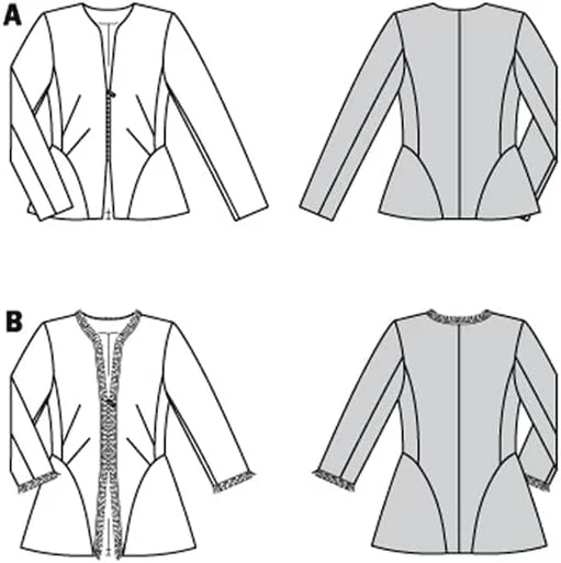 الگوی خیاطی بوردا استایل B6029 کت زنانه الگوی خیاطی بوردا استایل B6029 کت زنانه