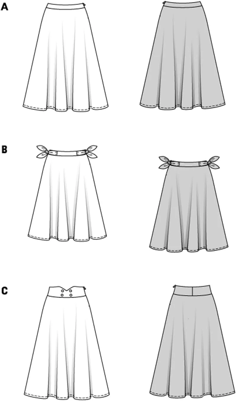 الگوی خیاطی آسان بردا شماره 5690 دامن های کلوش زنانه سایز 36-46 الگوی خیاطی آسان بردا شماره 5690 دامن های کلوش زنانه سایز 36-46