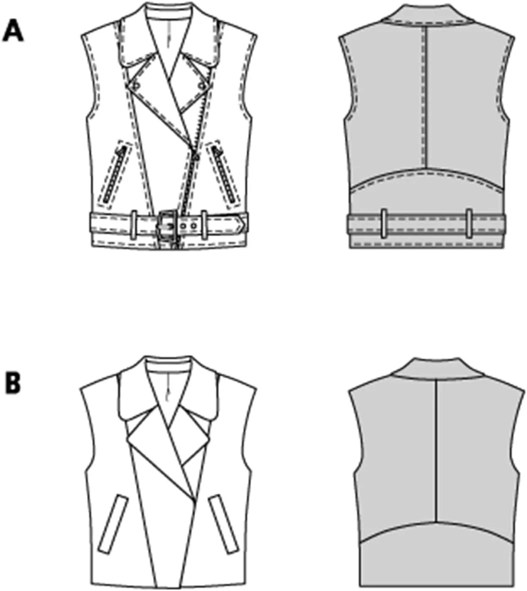 الگوی خیاطی بوردا استایل شماره 5714، جلیقه زنانه با جیب، سایزهای 36-38