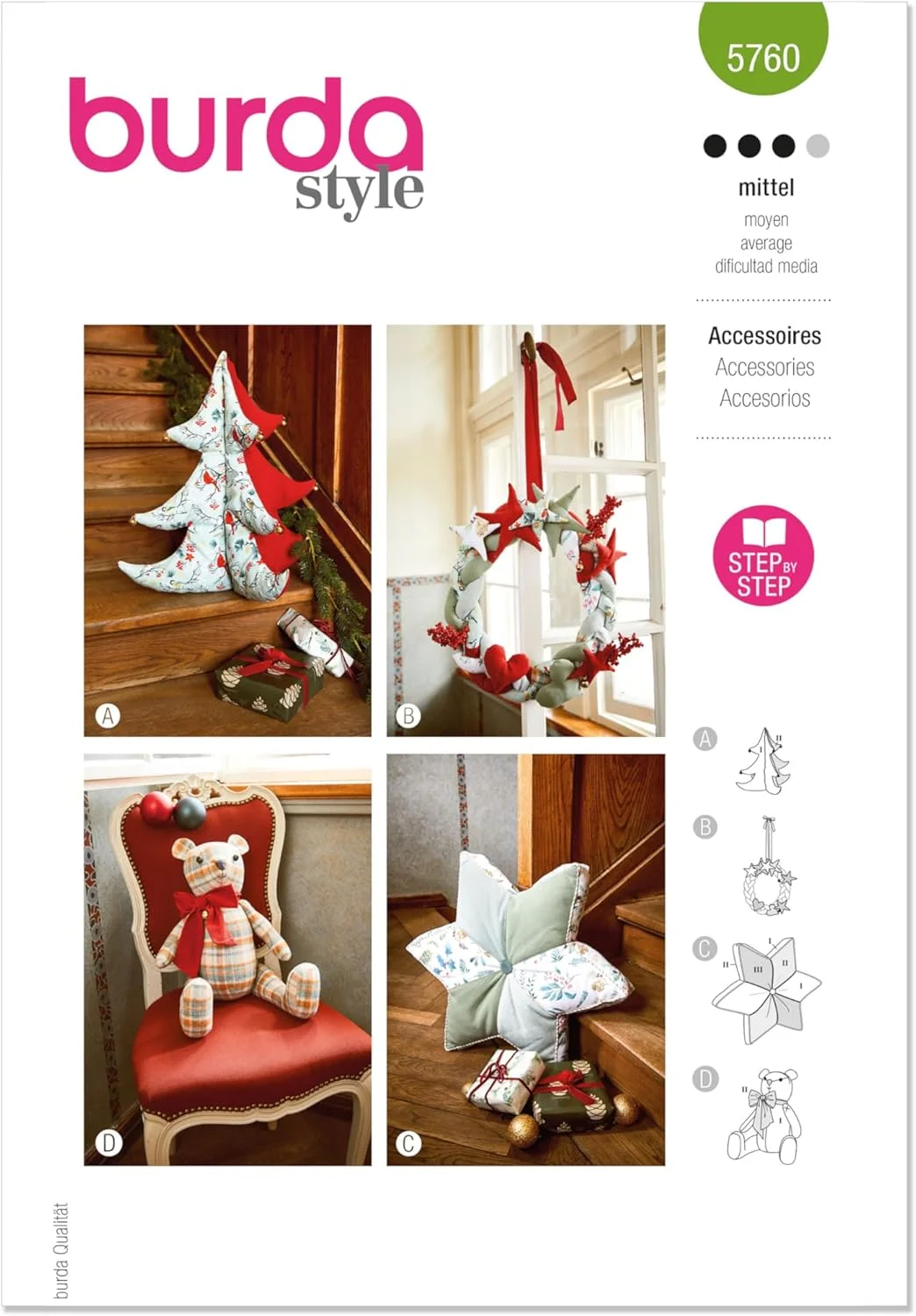 الگوی خیاطی بردا استایل B5760 لوازم دکوری منزل