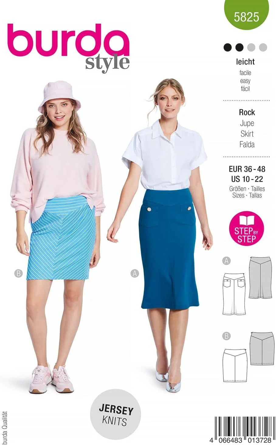 الگوی خیاطی دامن بردا استایل 5825 [سایز زنانه 36-38] سطح 2 سبک