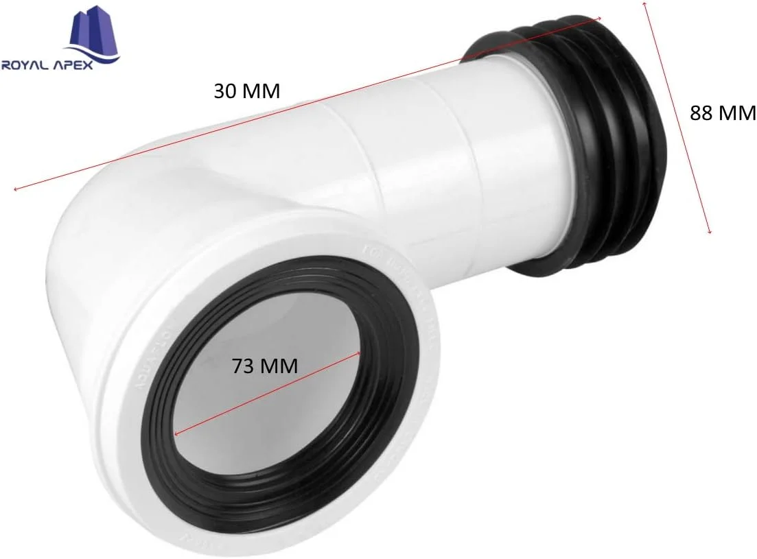 اتصال ال شکل با کیفیت بالا رویال اپکس برای اتصالات توالت فرنگی، اتصال پن 90 درجه