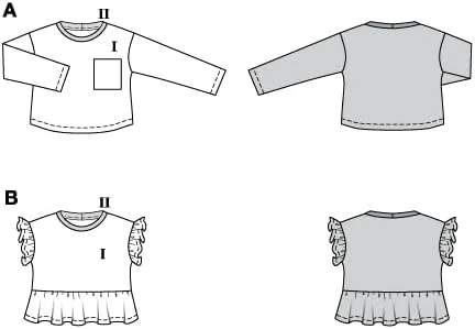 الگوی خیاطی بچه گانه پیراهن بچگانه Burda Kids در دو طرح سایزهای 98-140