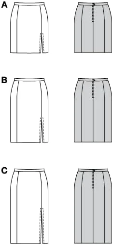 الگوی خیاطی آسان زنانه Burdastyle Burda، دامن غلافی، سایزهای 36 تا 48