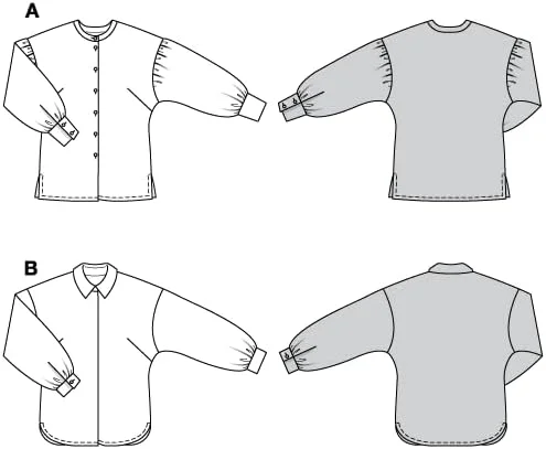 الگوی خیاطی زنانه بلوز آستین بلند Burda Style سایز 8-20