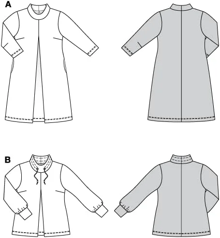 الگوی خیاطی زنانه مدل A-Line Dress و Jumper سایز 16-28 از Burdastyle Burda Style