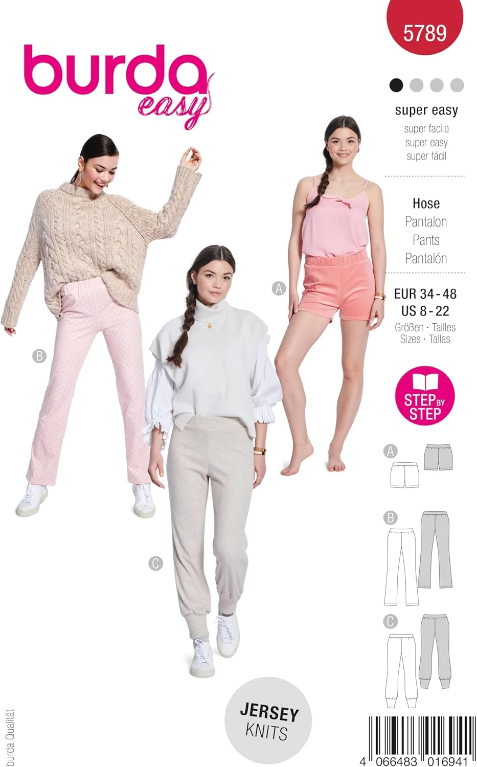 الگوی خیاطی آسان بردا استایل برای شلوار و شورت زنانه سایز 36 تا 48