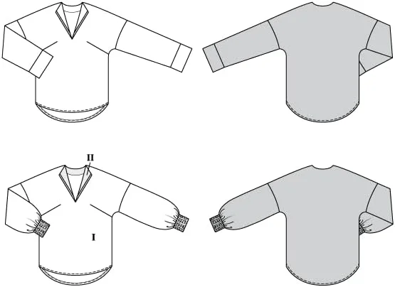 الگوی خیاطی بلوز آستین بلند زنانه یقه هفت Burda Style سایزهای 8-20