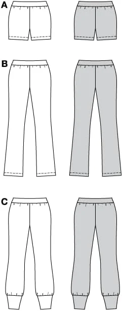 الگوی خیاطی آسان بردا استایل برای شلوار و شورت زنانه سایز 36 تا 48