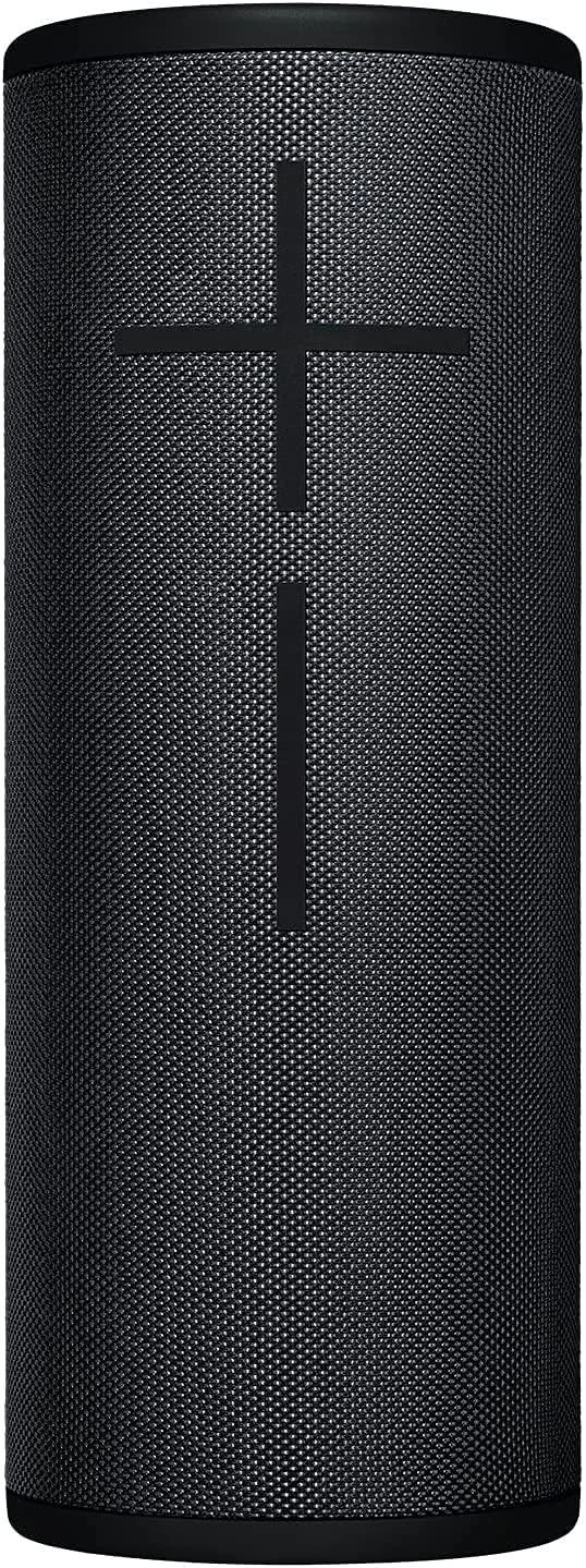 اسپیکر بلوتوثی بی‌سیم قابل حمل Ultimate Ears MEGABOOM 3 (صدای قدرتمند + بیس کوبنده، بلوتوث، دکمه جادویی، ضد آب، باتری 20 ساعته) - مشکی شب، بزرگ