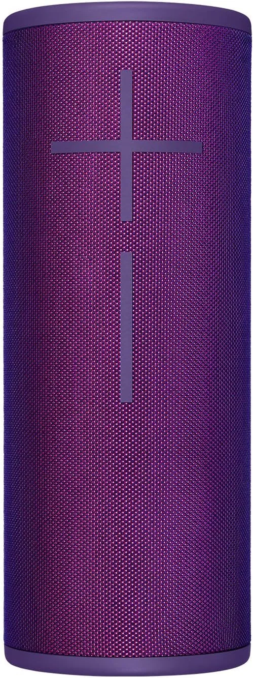 اسپیکر بلوتوثی بی‌سیم Ultimate Ears MEGABOOM 3 (صدای قدرتمند + بیس کوبنده، بلوتوث، دکمه جادویی، ضد آب، باتری 20 ساعته، برد 45 متر) - بنفش فرابنفش