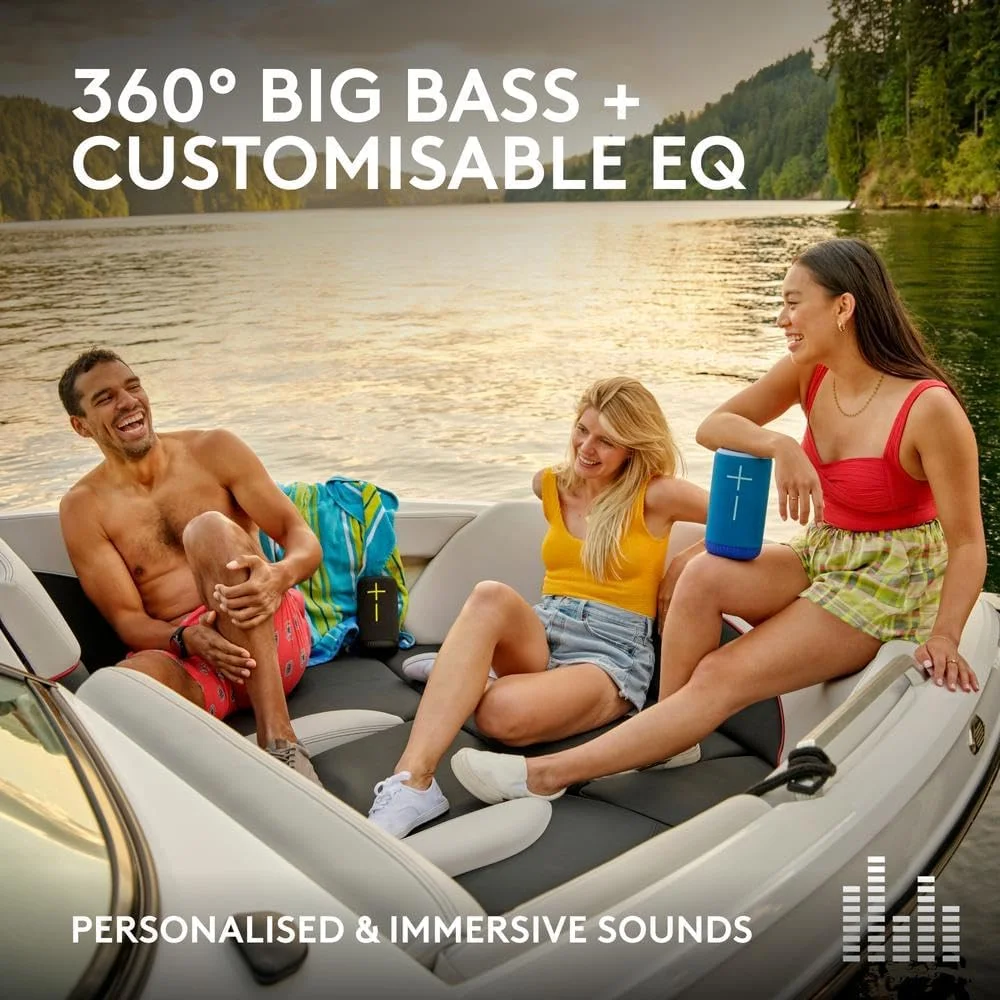 اسپیکر بلوتوثی قابل حمل ULTIMATE EARS EVERBOOM، بیس قوی و صدای فراگیر 360 درجه، اسپیکر ضد آب شناور IP67، تا 20 ساعت عمر باتری و برد 55 متری - گرافیت اسپیکر بلوتوثی قابل حمل ULTIMATE EARS EVERBOOM، بیس قوی و صدای فراگیر 360 درجه، اسپیکر ضد آب شناور IP67، تا 20 ساعت عمر باتری و برد 55 متری - گرافیت