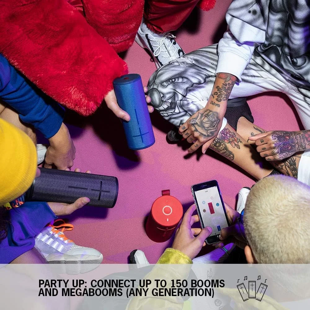 اسپیکر بلوتوثی بیسیم Ultimate Ears Boom 3، صدای جسورانه + بیس عمیق، بلوتوث، دکمه جادویی، ضد آب، باتری 15 ساعته، برد 150 فوت، آبی لاگون، متوسط اسپیکر بلوتوثی بیسیم Ultimate Ears Boom 3، صدای جسورانه + بیس عمیق، بلوتوث، دکمه جادویی، ضد آب، باتری 15 ساعته، برد 150 فوت، آبی لاگون، متوسط